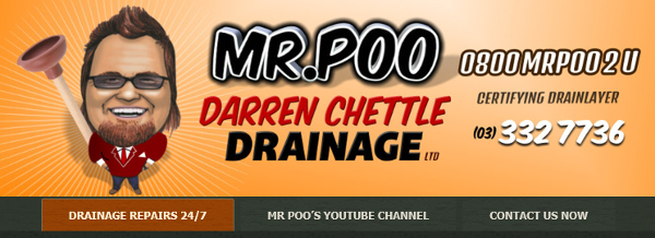 Mr Poo - drainage company in Christchurch, New Zealand